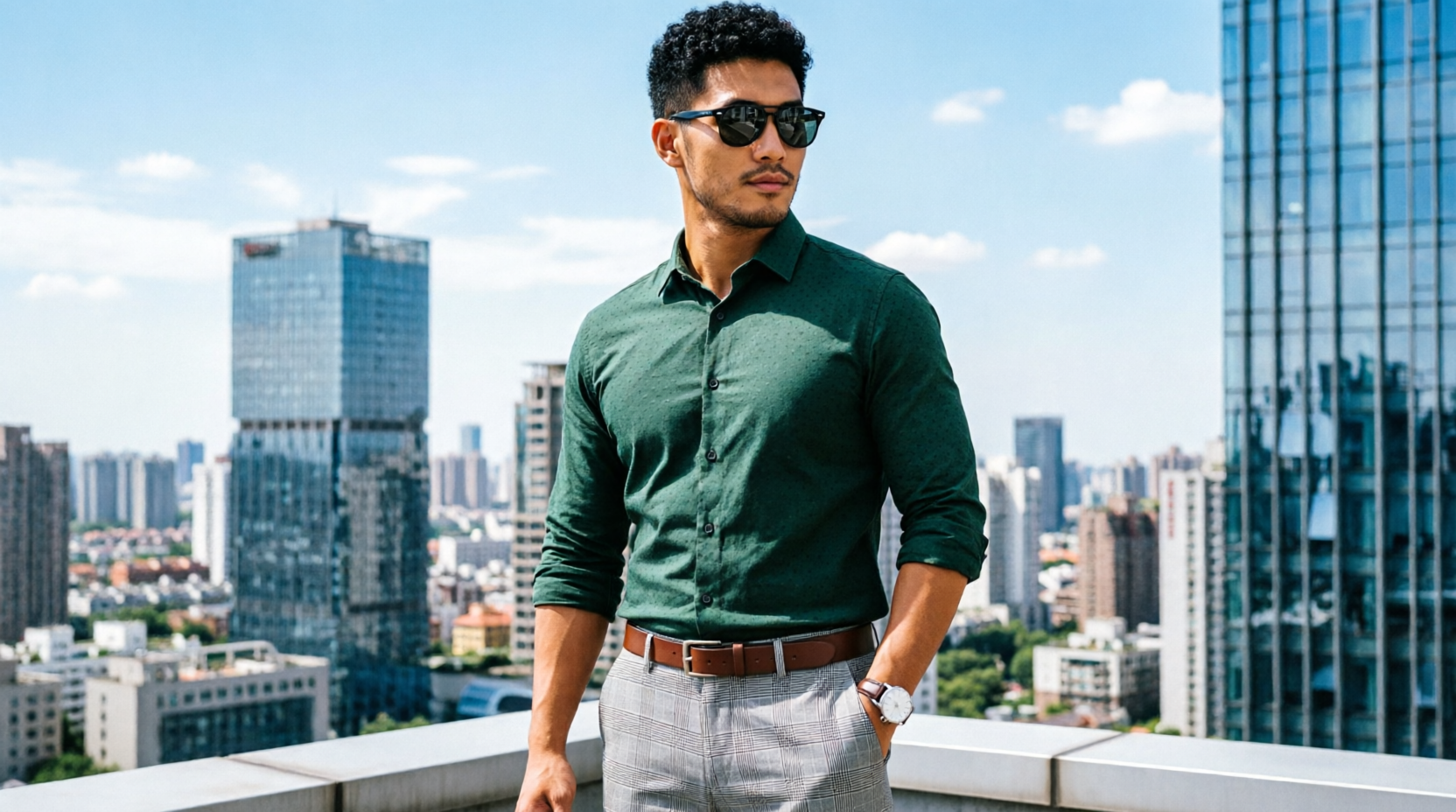 1777700493 Men's Long Sleeve Button-Down Shirt - Image 1