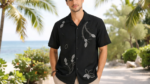 Men's Embroidered Tropical Hawaiian Shirt - Image 3