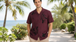 Men's Embroidered Tropical Hawaiian Shirt - Image 2