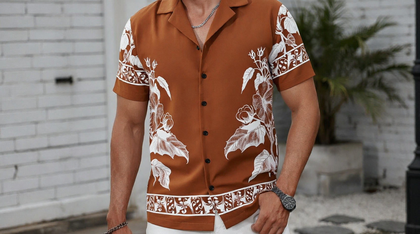1777868549 Men’s Tropical Print Shirt - Image 1